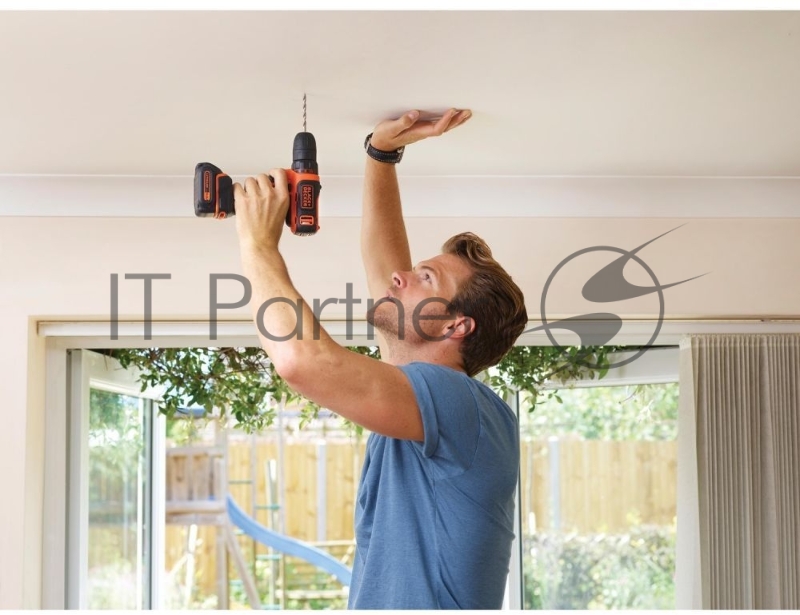 Дрель-шуруповерт Black+Decker BDCDD12-QW аккум. патрон:быстрозажимной