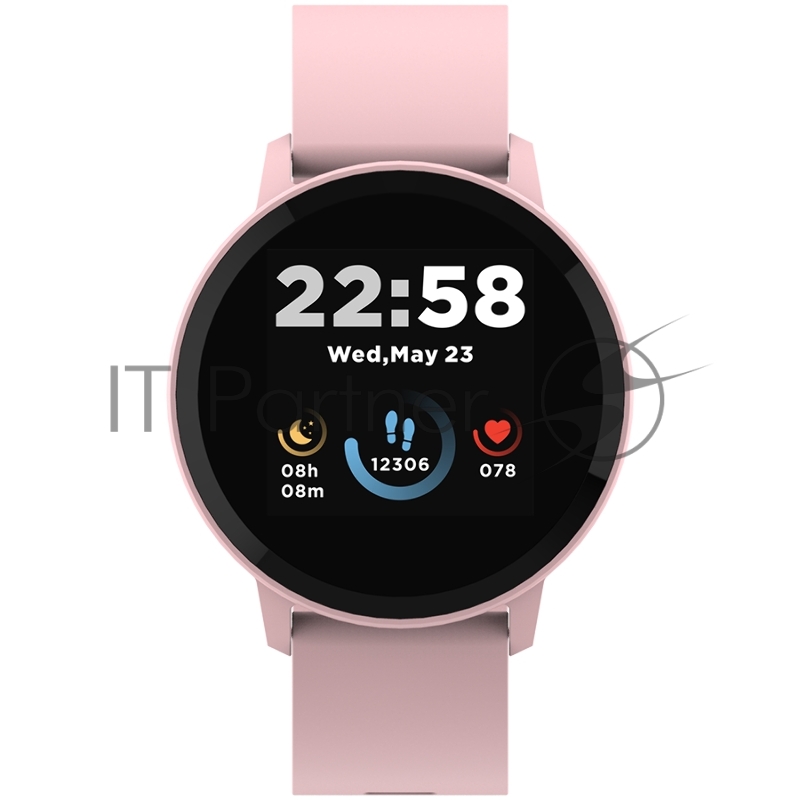 Смарт-часы Smart watch, 1.3inches IPS full touch screen, Round watch, IP68 waterproof, multi-sport mode, BT5.0, compatibility with iOS and android, Pink, Host: 25.2*42.5*10.7mm, Strap: 20*250mm, 45g