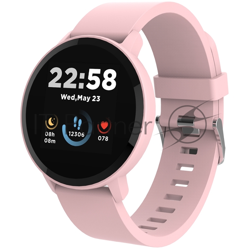 Смарт-часы Smart watch, 1.3inches IPS full touch screen, Round watch, IP68 waterproof, multi-sport mode, BT5.0, compatibility with iOS and android, Pink, Host: 25.2*42.5*10.7mm, Strap: 20*250mm, 45g