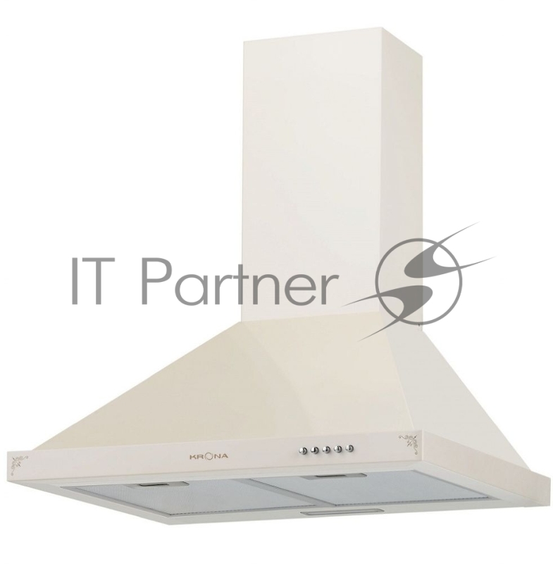 Вытяжка каминная Krona Bella 600 RETRO cлоновая кость управление: кнопочное (1 мотор)