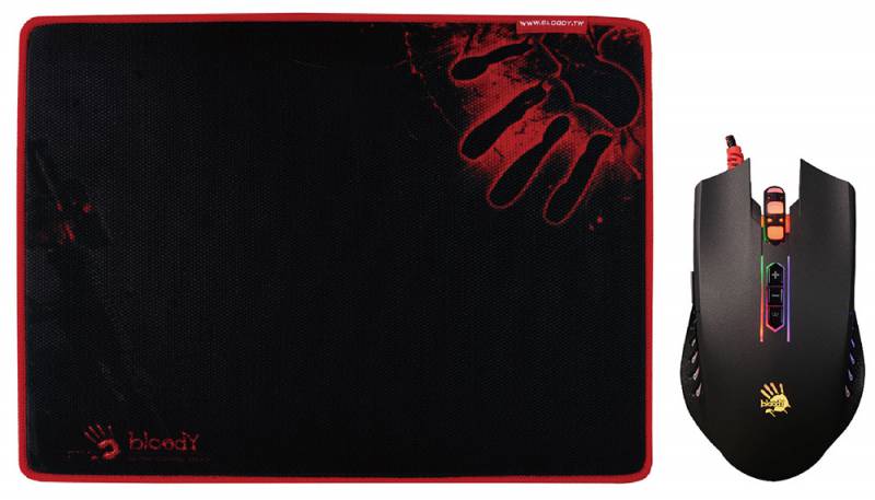 Мышь A4 Bloody Q8181S черный оптическая (3200dpi) USB2.0 игровая (8but)