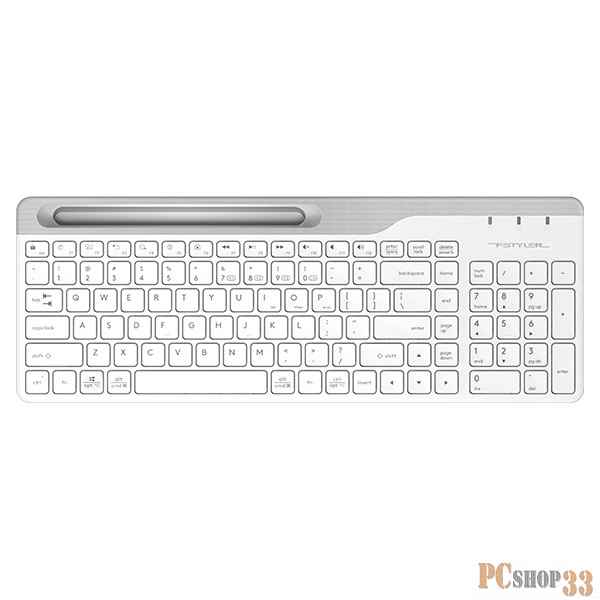 Клавиатура A4Tech Fstyler FBK25 белый беспроводная BT/Radio slim Multimedia