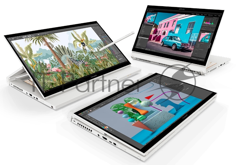 Трансформер Acer ConceptD 3 Ezel CC314-73G-54VW Core i5 11400H 16Gb SSD512Gb NVIDIA GeForce RTX 3050 Ti 4Gb 14 IPS Touch FHD (1920x1080) Windows 11 Professional white WiFi BT Cam