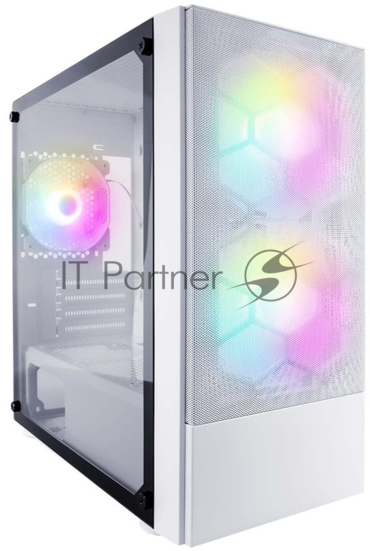 Корпус 1STPLAYER FIREBASE X4-M White / mATX, TG / 1x120mm & 2x140mm LED fans inc. / X4-M-WH-2F1P-W-1F1-W