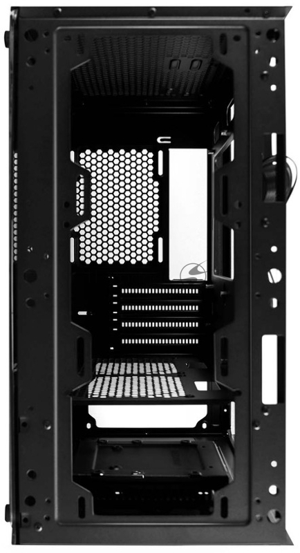 Корпус 1STPLAYER TRILOBITE T3 Black / mATX, TG / 4x 120mm LED fans inc. / T3-BK-4F1