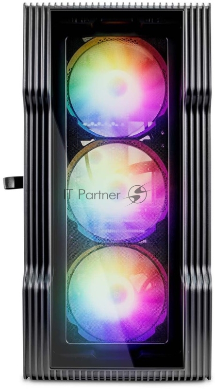 Корпус 1STPLAYER TRILOBITE T3-G Black / mATX, TG / 4x 120mm LED fans inc. / T3-G-BK-4F1