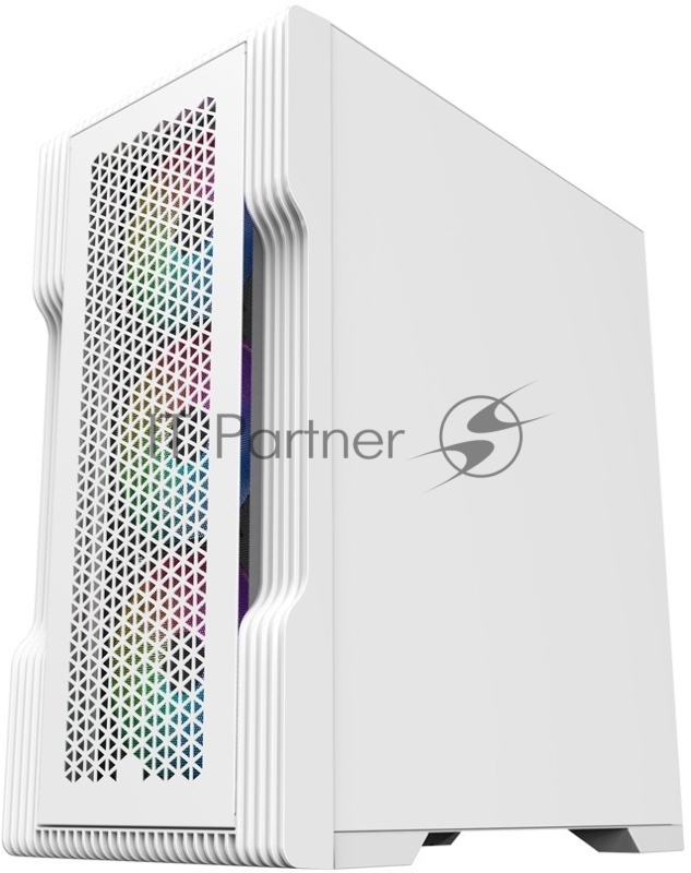 Корпус 1STPLAYER TRILOBITE T3 White / mATX, TG / 4x 120mm LED fans inc. / T3-WH-4F1-W