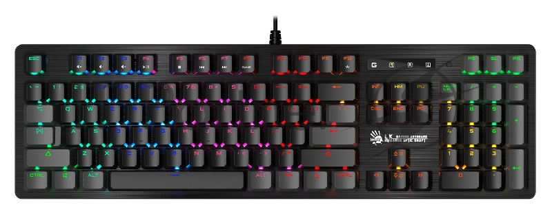 Клавиатура A4Tech Bloody B820R Dual Color механическая черный/серый USB for gamer LED