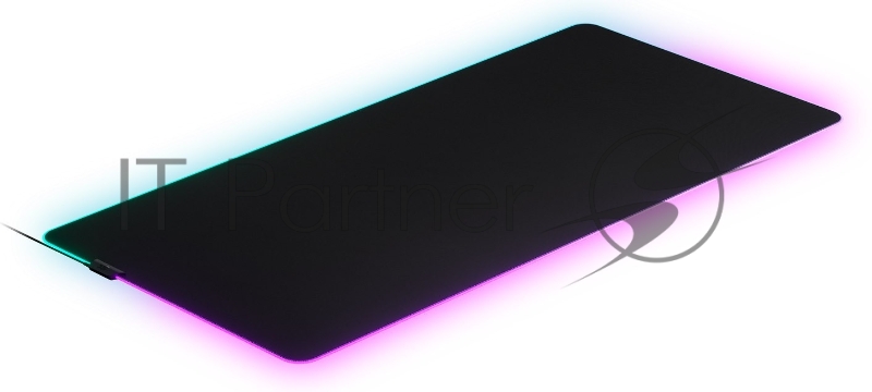 Игровой коврик для мыши Steelseries QcK Prism Cloth 3XL черный (RGB подсветка, 1220 x 590 x 4мм, текстиль, резина, USB)