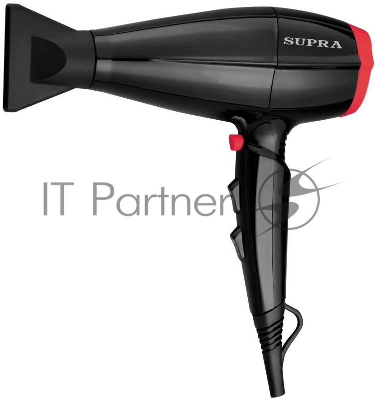 Фен Supra PHS-2017M черный/красный
