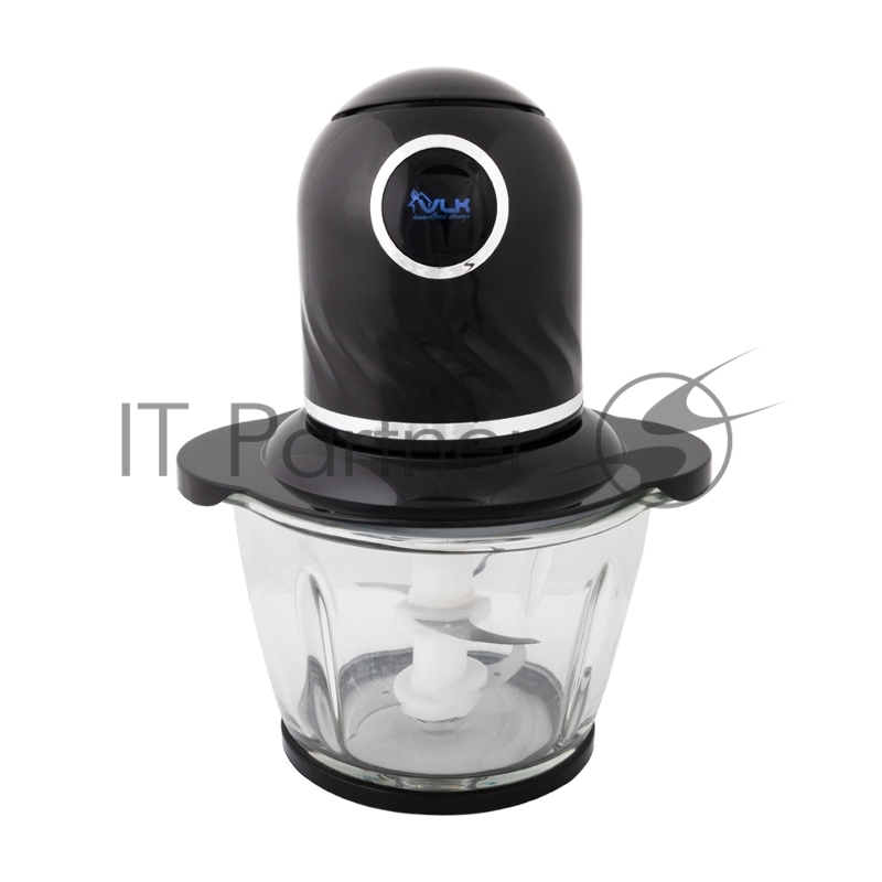 Измельчитель (чоппер) VLK Milano-6851, черный, 300 Вт, объем чаши 1 л, импульсный режим, два двойных лезвия, стеклянная чаша