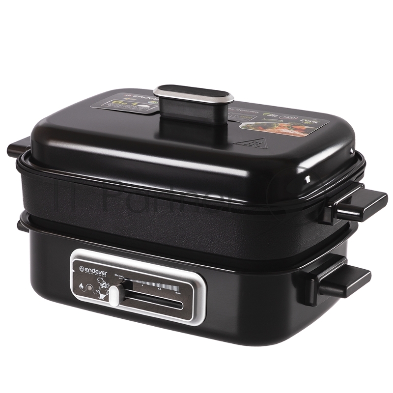 Мультипот электрический Endever Vita-1400, черный, мощность 1700 Вт, емкость 4,5 л,ползунок для регулировки температуры