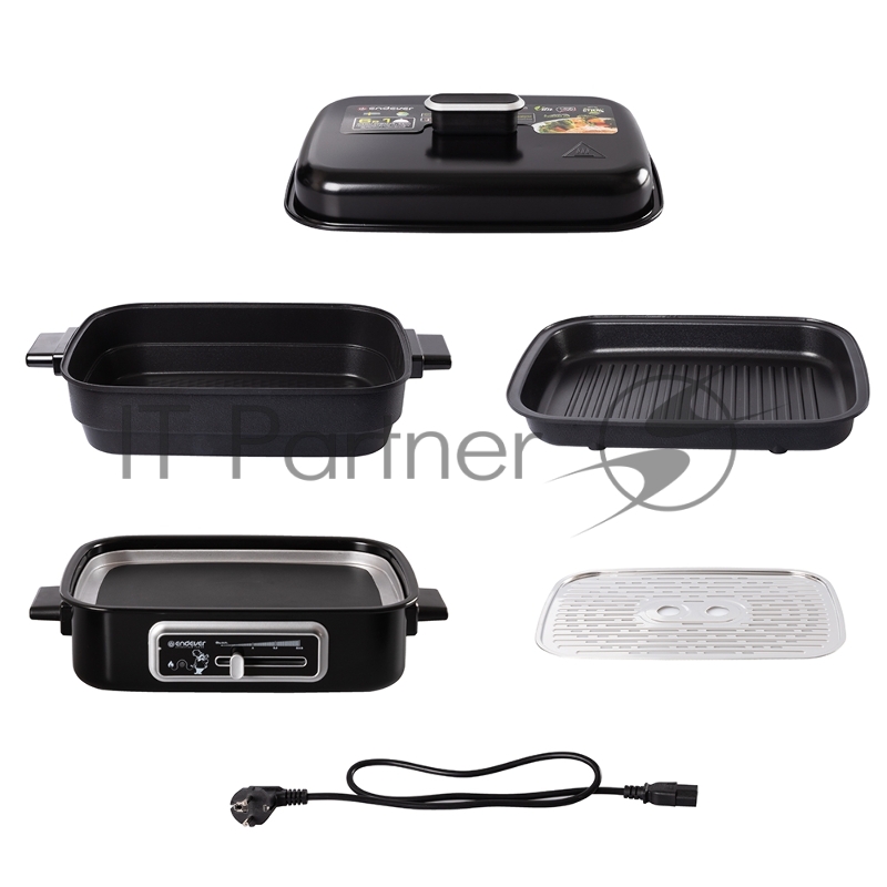 Мультипот электрический Endever Vita-1400, черный, мощность 1700 Вт, емкость 4,5 л,ползунок для регулировки температуры