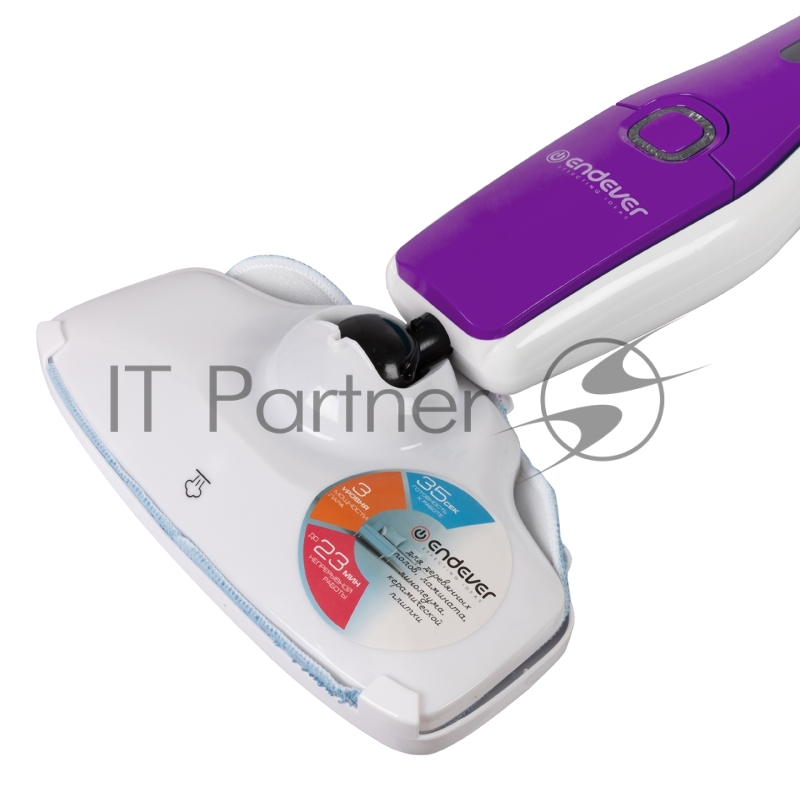 Паровая швабра Endever Odyssey Q-611, белый/фиолетовый, мощность 1300 Вт, давление пара бар, производительность пара 23г/мин, 2 шт/уп.