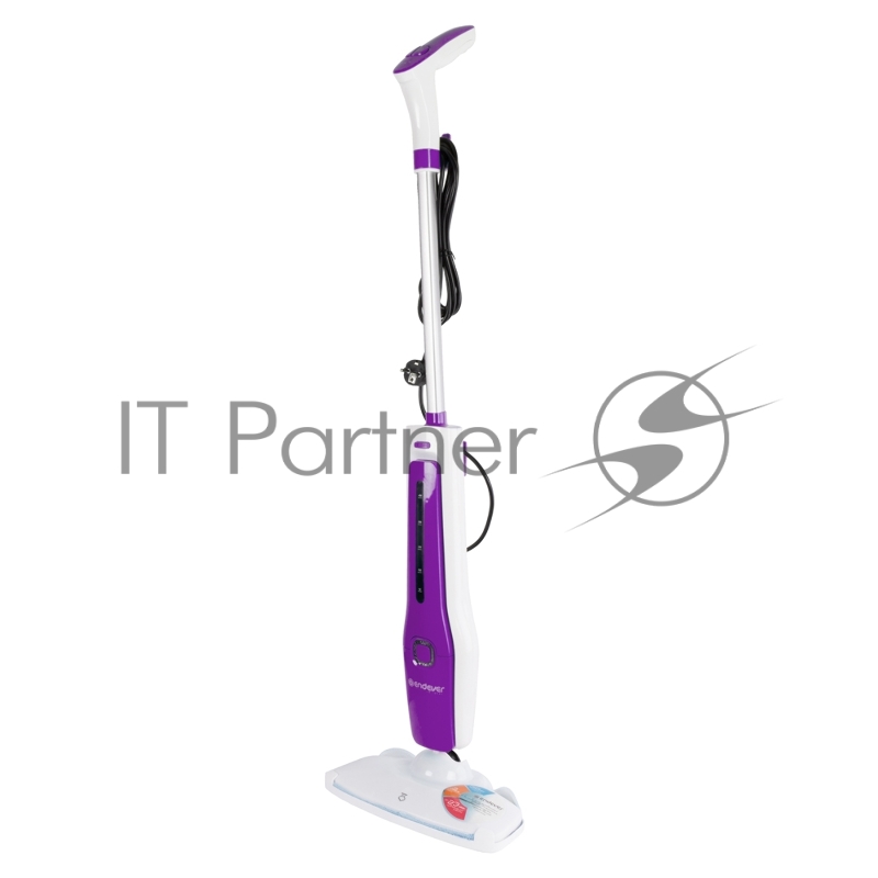 Паровая швабра Endever Odyssey Q-611, белый/фиолетовый, мощность 1300 Вт, давление пара бар, производительность пара 23г/мин, 2 шт/уп.