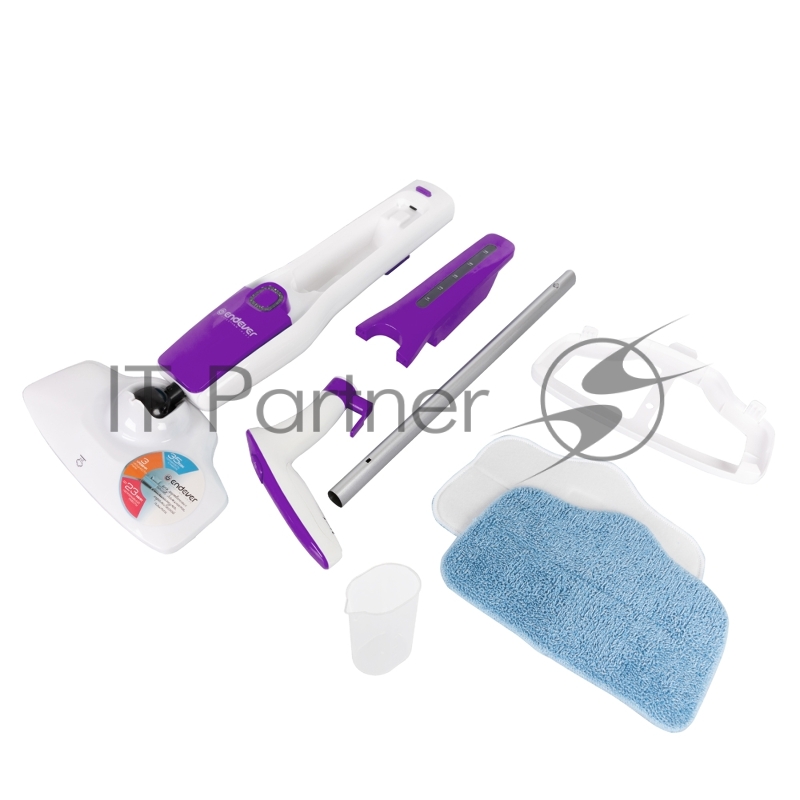 Паровая швабра Endever Odyssey Q-611, белый/фиолетовый, мощность 1300 Вт, давление пара бар, производительность пара 23г/мин, 2 шт/уп.