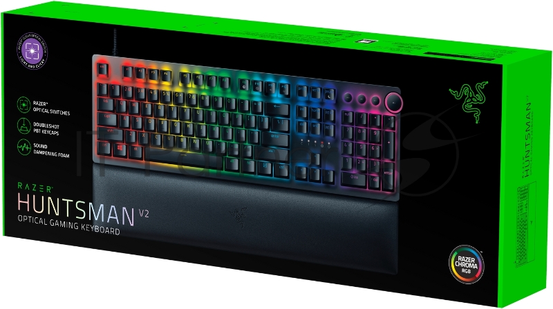 Игровая клавиатура Razer Huntsman V2 (Purple Switch) - Russian Layout Gaming Keyboard