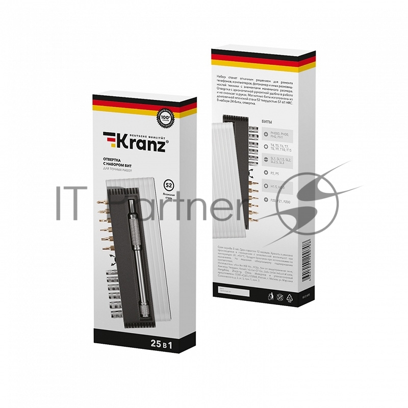 Набор отверток для точных работ KRANZ RA-01 25 предметов