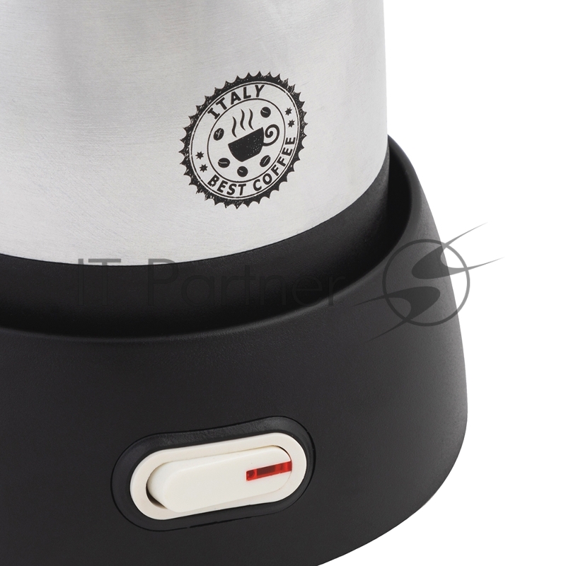 Кофеварка гейзерная электрическая VLK Venice 6002, стальной, мощность 480 Вт, объем 0,3 л, корпус алюминий, 8 шт/уп.