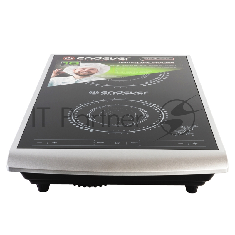 Плитка электрическая индукционного типа с двумя конфорками Endever Skyline IP-55, 1600+1300 Вт, 10 уровней регулировки температуры и мощности