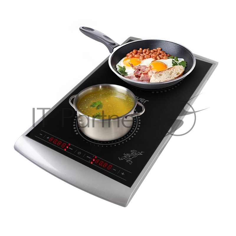 Плитка электрическая индукционного типа с двумя конфорками Endever Skyline IP-55, 1600+1300 Вт, 10 уровней регулировки температуры и мощности