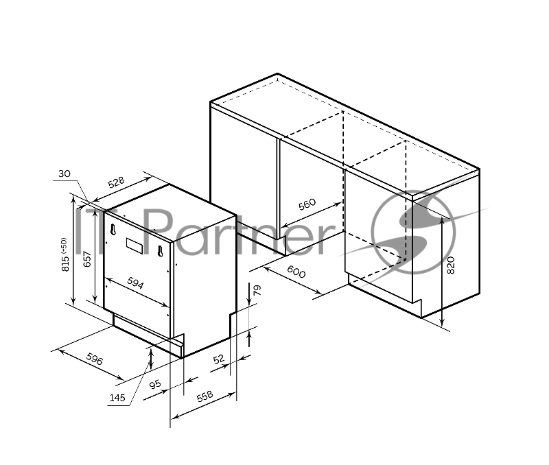 Посудомоечная машина Lex PM 6063 B 1850Вт полноразмерная