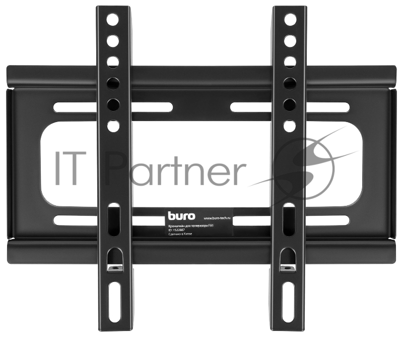 Кронштейн для телевизора Buro FX1 черный 15-48 макс.25кг настенный фиксированный