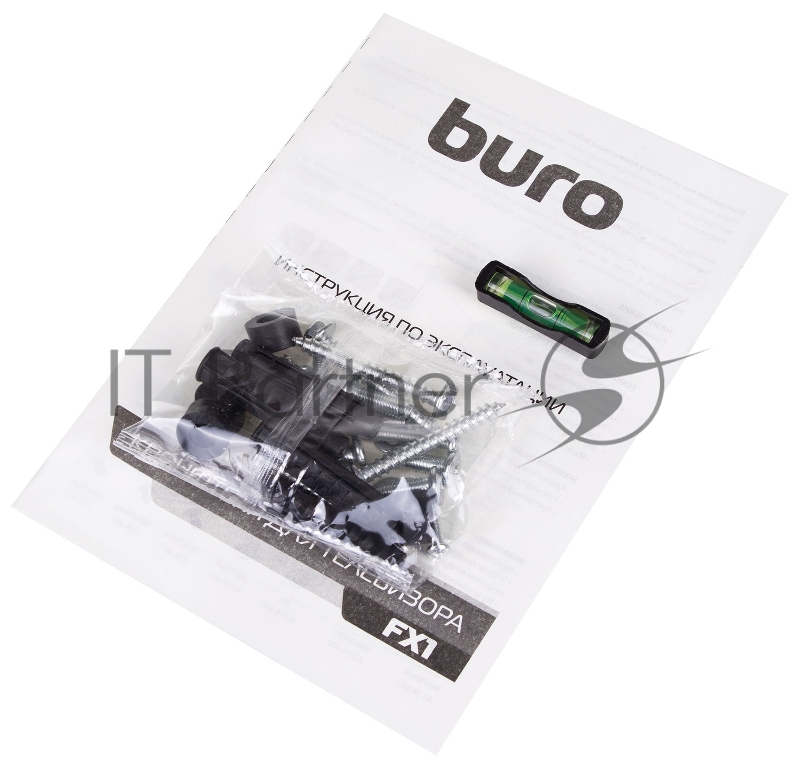 Кронштейн для телевизора Buro FX1 черный 15-48 макс.25кг настенный фиксированный