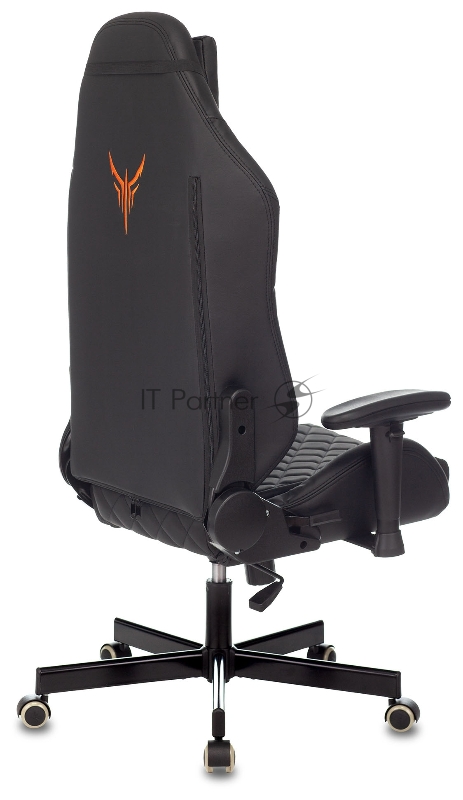 Кресло игровое Knight EXPLORE черный ромбик эко.кожа с подголов. крестовина металл