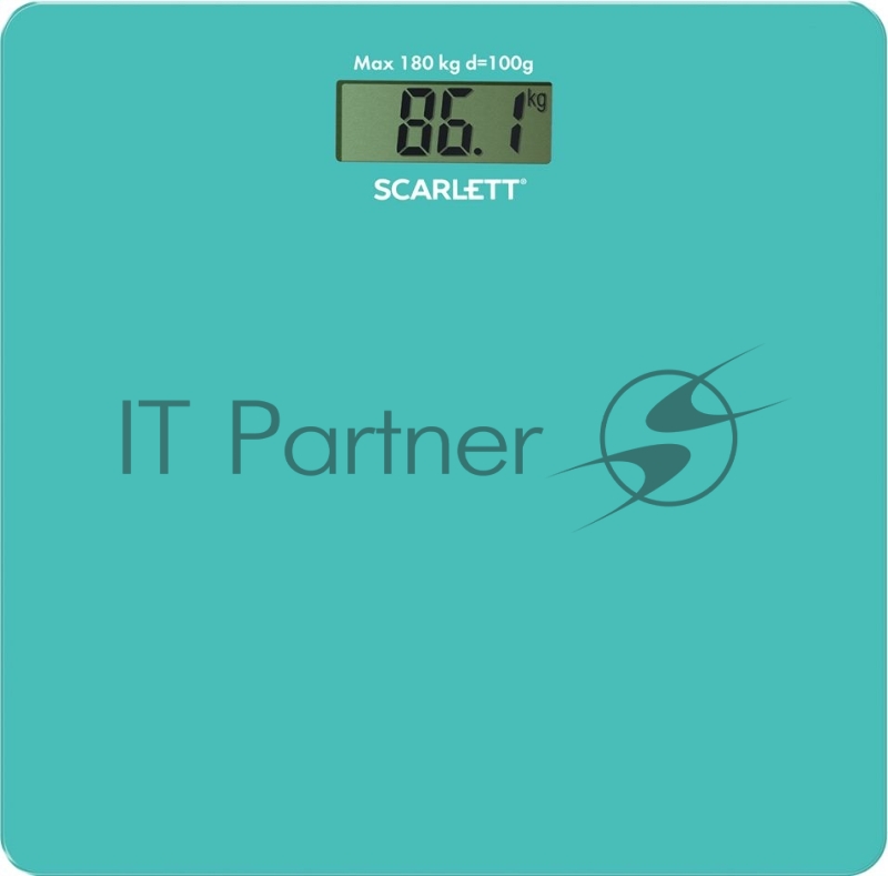 Весы напольные электронные Scarlett SC-BS33E035 макс.180кг голубой