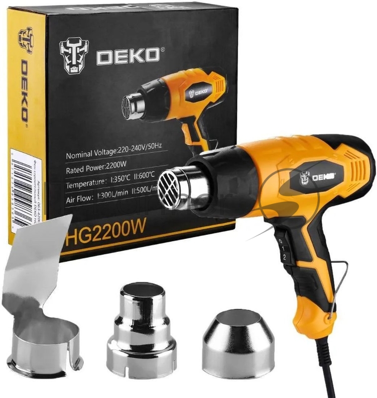 Технический фен Deko HG2200W 2200Вт темп.350/600С