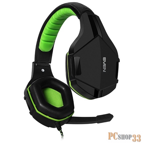 Наушники SVEN AP-G852MV, черный-зелёный