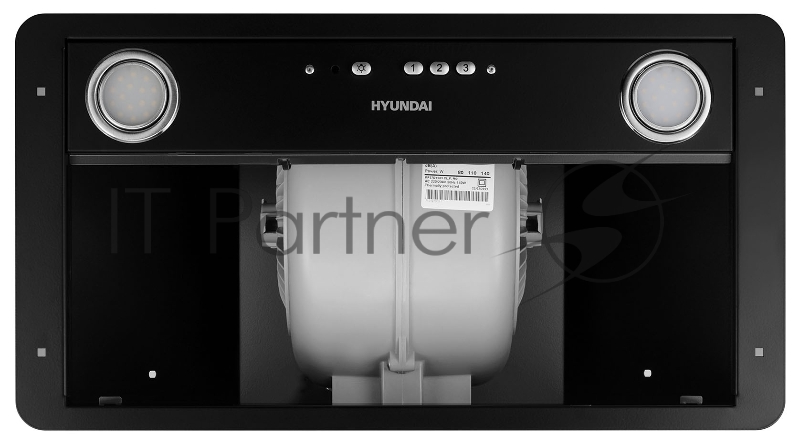 Вытяжка встраиваемая Hyundai HBB 6035 BK черный управление: кнопочное (1 мотор)