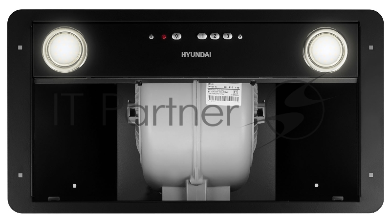 Вытяжка встраиваемая Hyundai HBB 6035 BK черный управление: кнопочное (1 мотор)