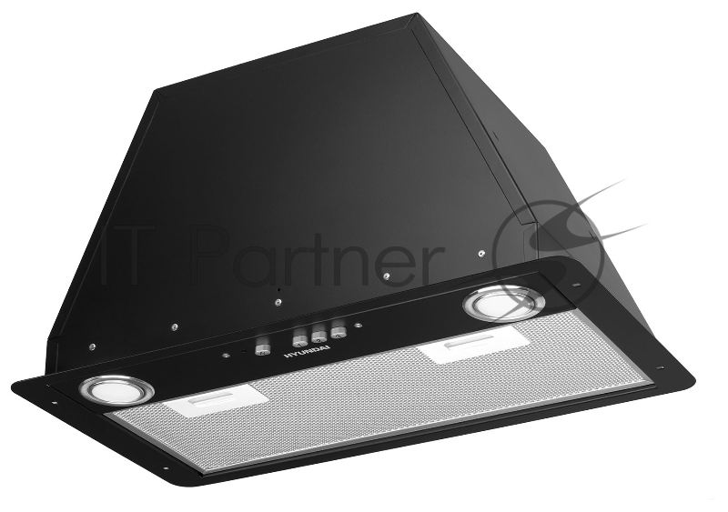 Вытяжка встраиваемая Hyundai HBB 6035 BK черный управление: кнопочное (1 мотор)