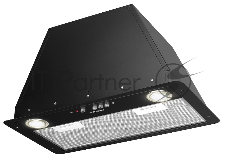 Вытяжка встраиваемая Hyundai HBB 6035 BK черный управление: кнопочное (1 мотор)