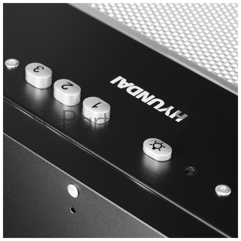 Вытяжка встраиваемая Hyundai HBB 6035 BK черный управление: кнопочное (1 мотор)