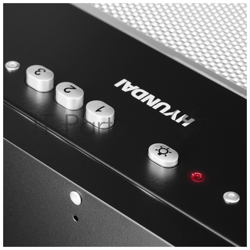 Вытяжка встраиваемая Hyundai HBB 6035 BK черный управление: кнопочное (1 мотор)