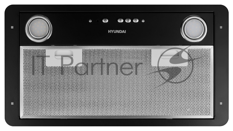 Вытяжка встраиваемая Hyundai HBB 6035 BK черный управление: кнопочное (1 мотор)