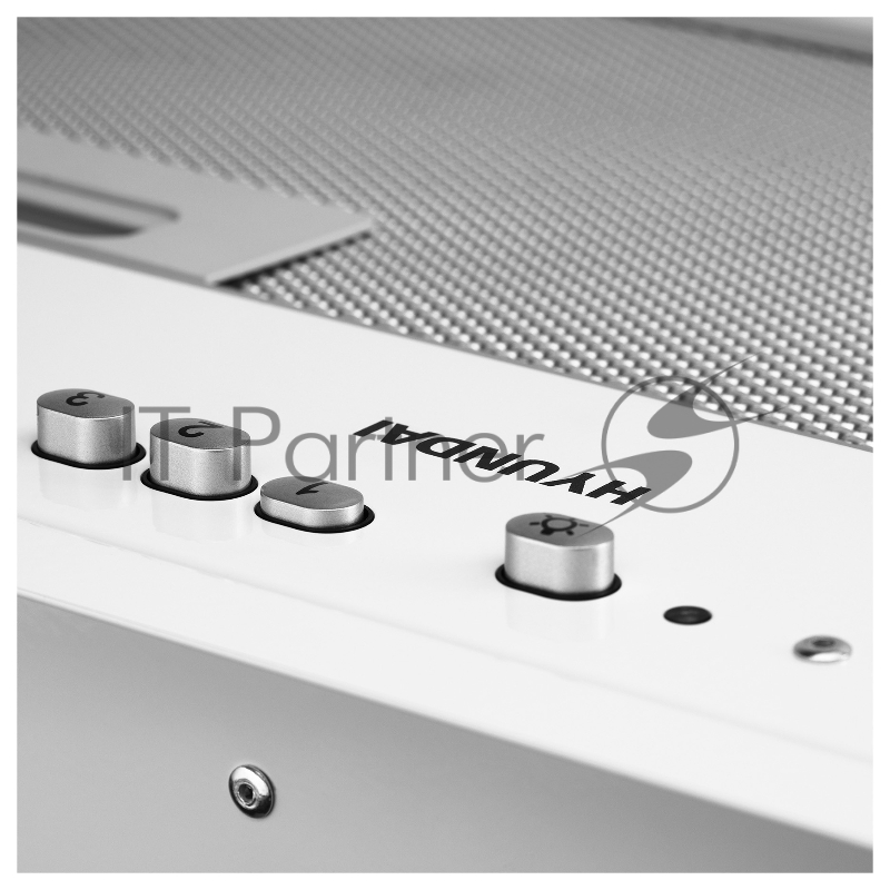 Вытяжка встраиваемая Hyundai HBB 6035 W белый управление: кнопочное (1 мотор)