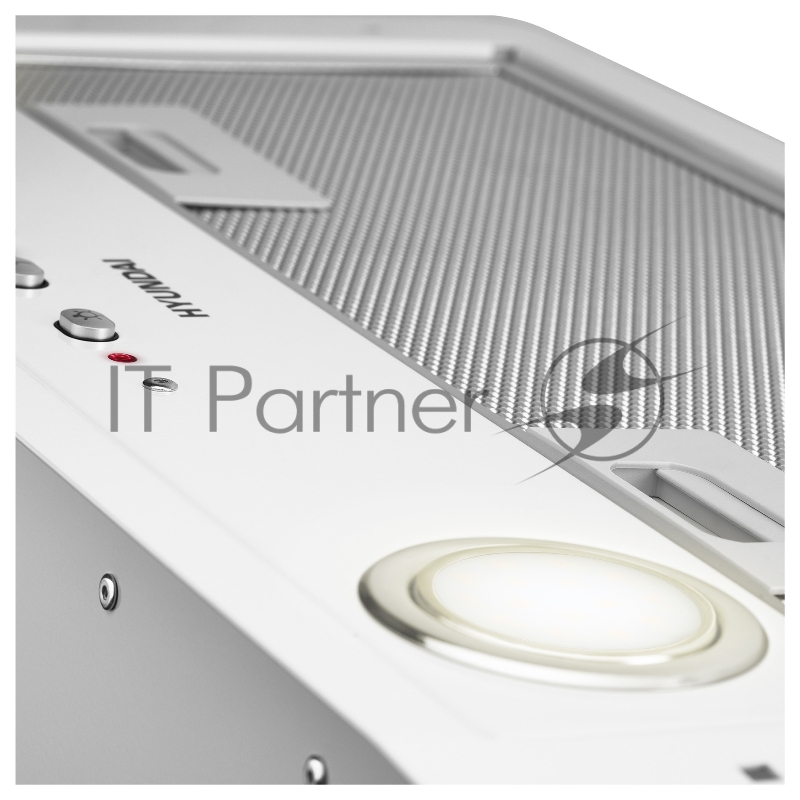 Вытяжка встраиваемая Hyundai HBB 6035 W белый управление: кнопочное (1 мотор)