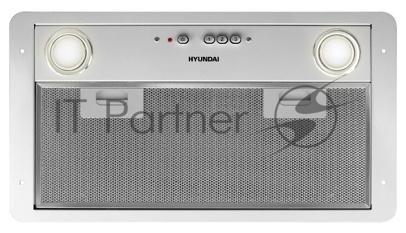 Вытяжка встраиваемая Hyundai HBB 6035 W белый управление: кнопочное (1 мотор)