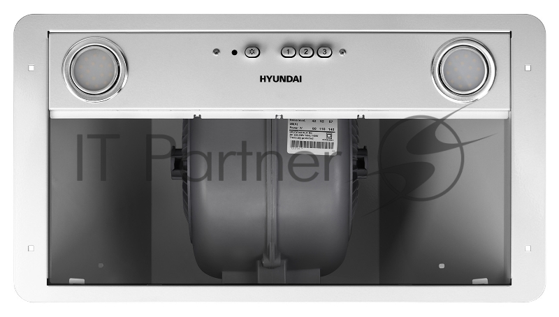 Вытяжка встраиваемая Hyundai HBB 6035 W белый управление: кнопочное (1 мотор)