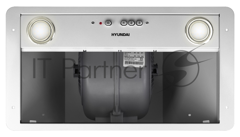 Вытяжка встраиваемая Hyundai HBB 6035 W белый управление: кнопочное (1 мотор)