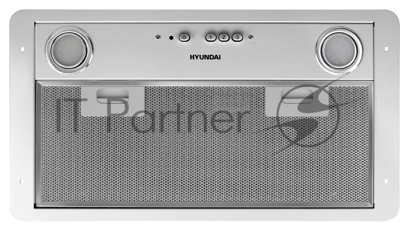 Вытяжка встраиваемая Hyundai HBB 6035 W белый управление: кнопочное (1 мотор)