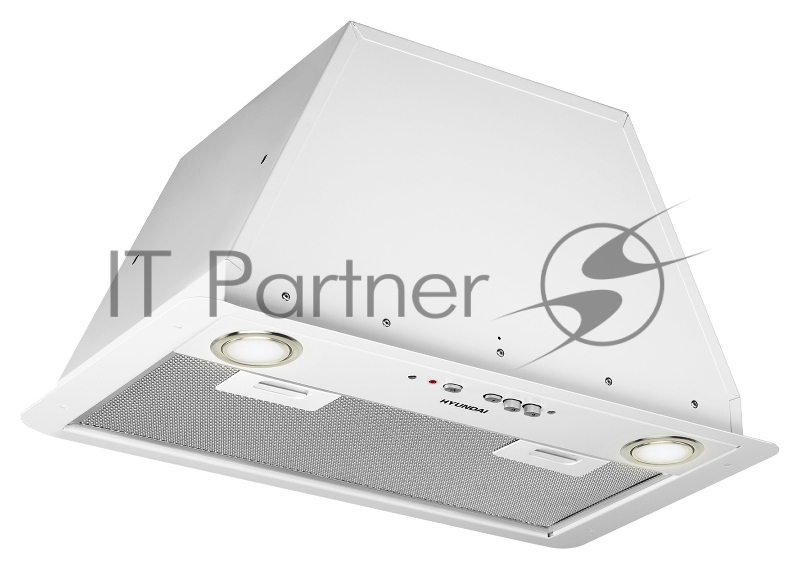 Вытяжка встраиваемая Hyundai HBB 6035 W белый управление: кнопочное (1 мотор)