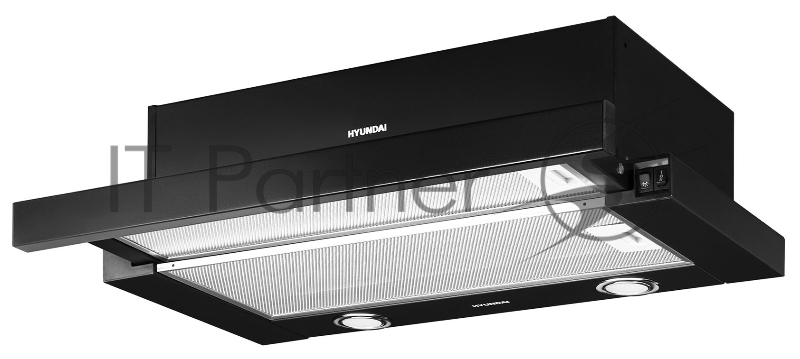 Вытяжка встраиваемая Hyundai HBH 6232 BK черный управление: кнопочное (1 мотор)