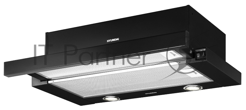Вытяжка встраиваемая Hyundai HBH 6232 BK черный управление: кнопочное (1 мотор)