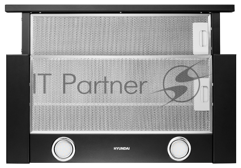 Вытяжка встраиваемая Hyundai HBH 6232 BK черный управление: кнопочное (1 мотор)