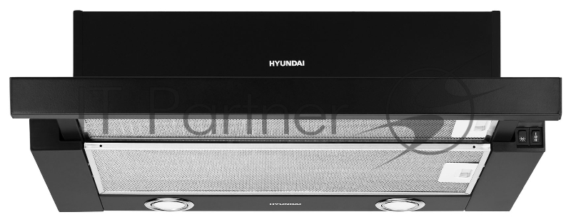 Вытяжка встраиваемая Hyundai HBH 6232 BK черный управление: кнопочное (1 мотор)